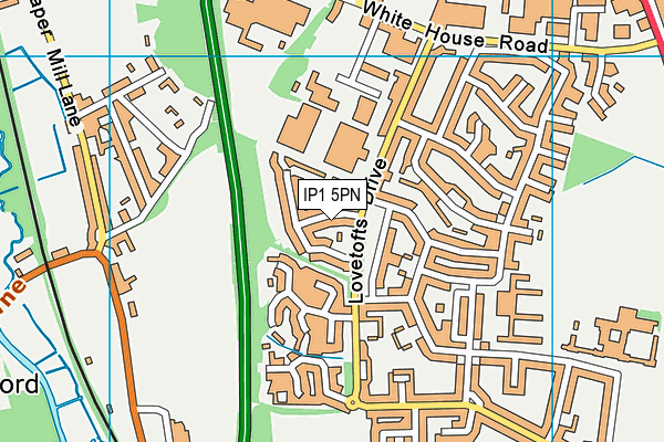 IP1 5PN map - OS VectorMap District (Ordnance Survey)