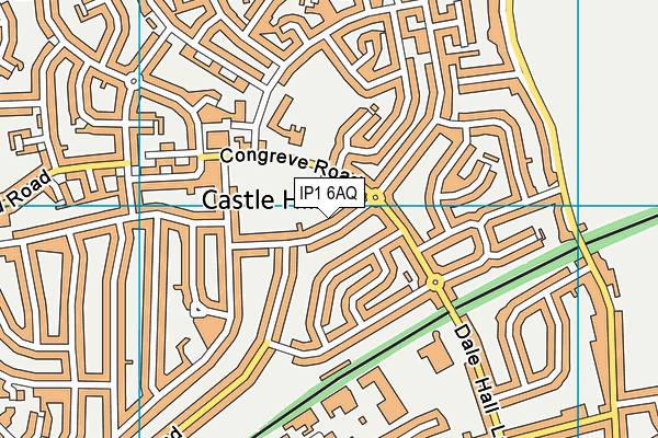 IP1 6AQ map - OS VectorMap District (Ordnance Survey)