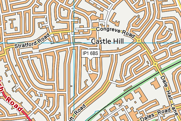 IP1 6BS map - OS VectorMap District (Ordnance Survey)