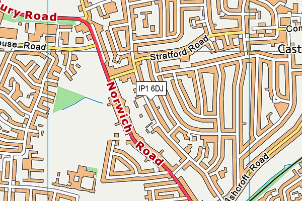 IP1 6DJ map - OS VectorMap District (Ordnance Survey)