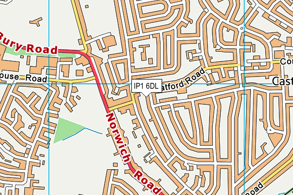 IP1 6DL map - OS VectorMap District (Ordnance Survey)