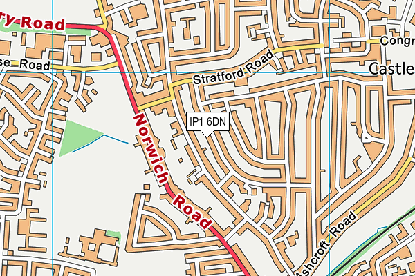 IP1 6DN map - OS VectorMap District (Ordnance Survey)
