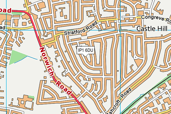 IP1 6DU map - OS VectorMap District (Ordnance Survey)