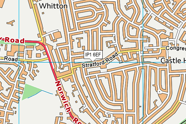 St Pancras Catholic Primary School map (IP1 6EF) - OS VectorMap District (Ordnance Survey)