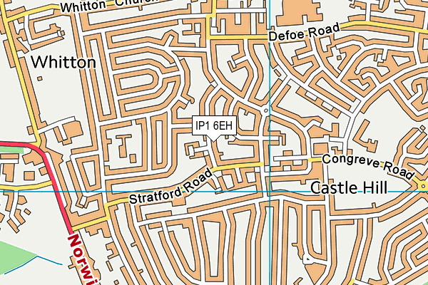 IP1 6EH map - OS VectorMap District (Ordnance Survey)
