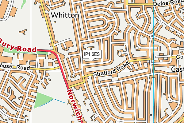 IP1 6ES map - OS VectorMap District (Ordnance Survey)