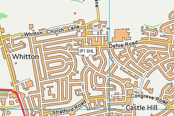 IP1 6HL map - OS VectorMap District (Ordnance Survey)