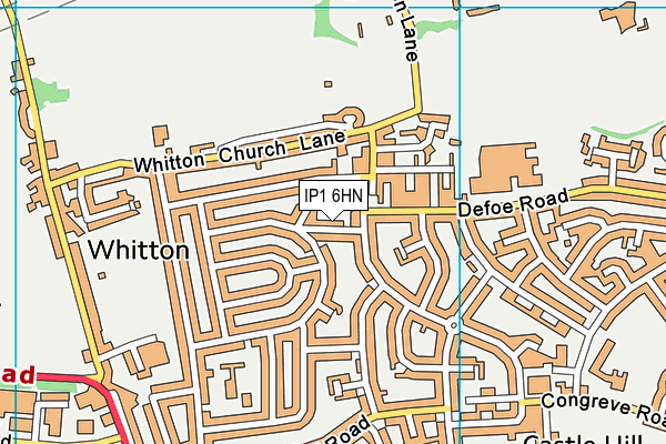 IP1 6HN map - OS VectorMap District (Ordnance Survey)