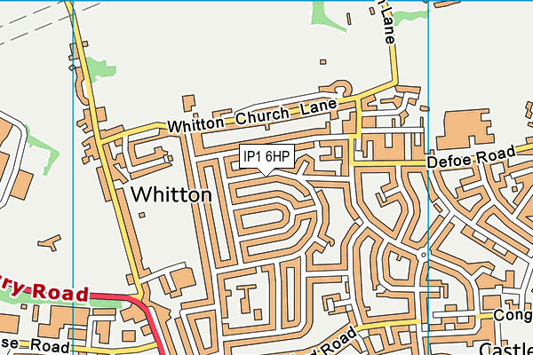 IP1 6HP map - OS VectorMap District (Ordnance Survey)