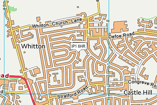 IP1 6HR map - OS VectorMap District (Ordnance Survey)