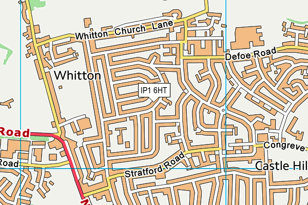 IP1 6HT map - OS VectorMap District (Ordnance Survey)