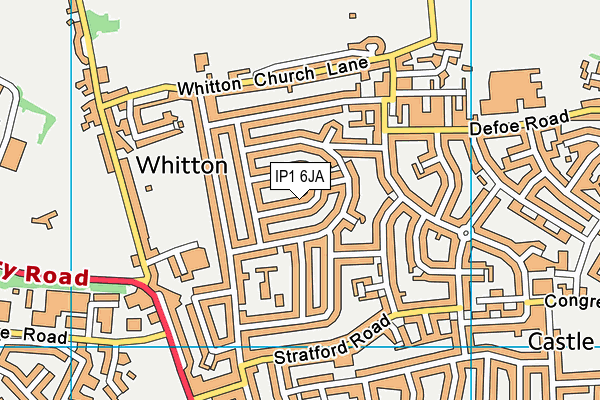 IP1 6JA map - OS VectorMap District (Ordnance Survey)