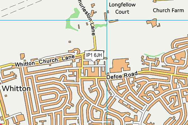 IP1 6JH map - OS VectorMap District (Ordnance Survey)