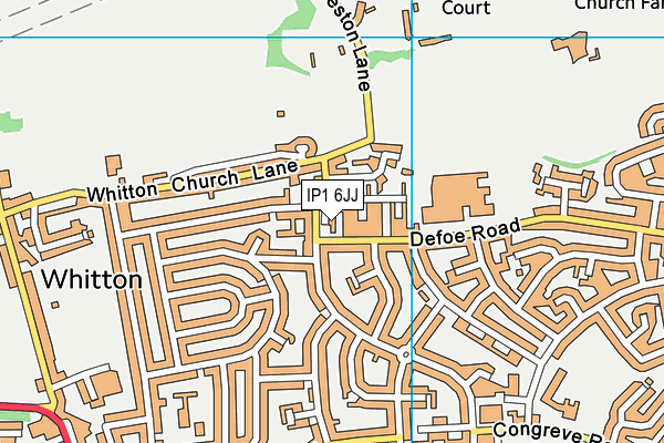 IP1 6JJ map - OS VectorMap District (Ordnance Survey)