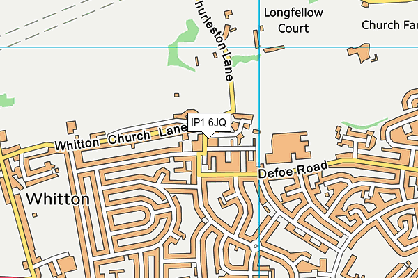 IP1 6JQ map - OS VectorMap District (Ordnance Survey)