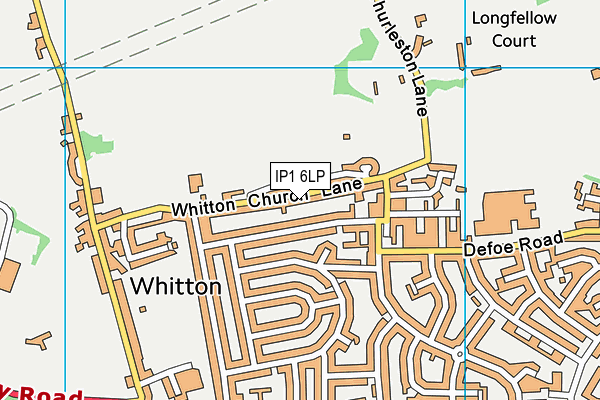 IP1 6LP map - OS VectorMap District (Ordnance Survey)