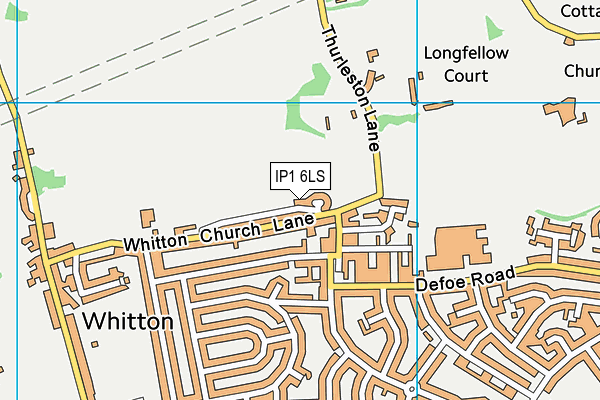 IP1 6LS map - OS VectorMap District (Ordnance Survey)