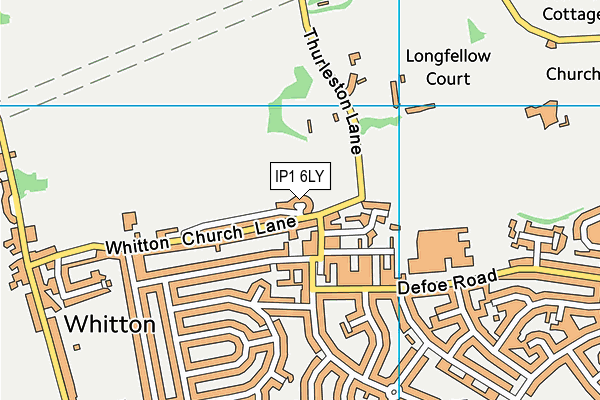 IP1 6LY map - OS VectorMap District (Ordnance Survey)