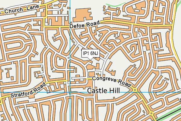 IP1 6NJ map - OS VectorMap District (Ordnance Survey)