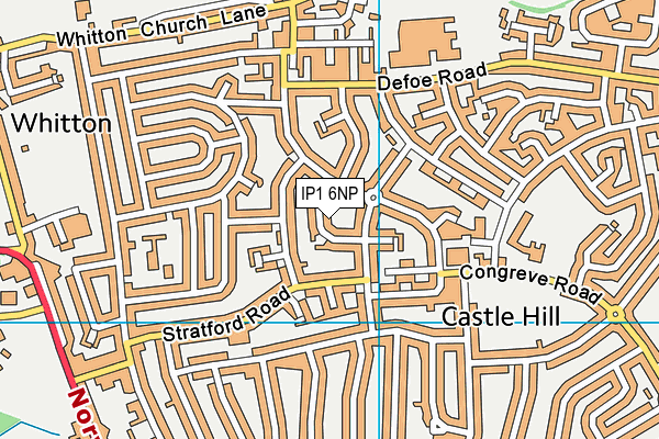 IP1 6NP map - OS VectorMap District (Ordnance Survey)