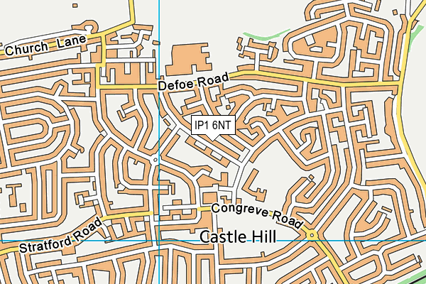 IP1 6NT map - OS VectorMap District (Ordnance Survey)