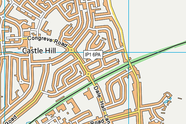 IP1 6PA map - OS VectorMap District (Ordnance Survey)