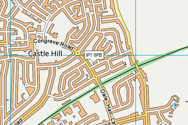 IP1 6PB map - OS VectorMap District (Ordnance Survey)