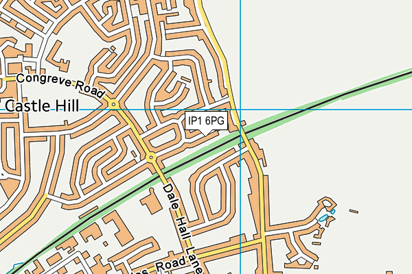 IP1 6PG map - OS VectorMap District (Ordnance Survey)