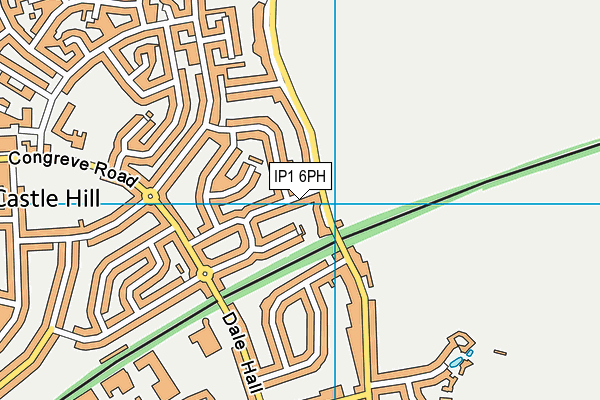 IP1 6PH map - OS VectorMap District (Ordnance Survey)