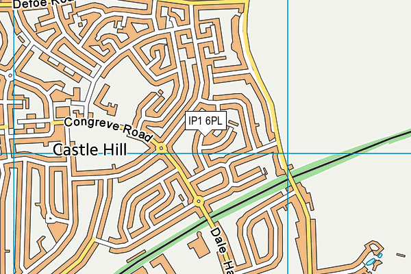 IP1 6PL map - OS VectorMap District (Ordnance Survey)