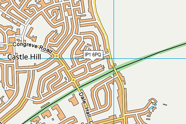 IP1 6PQ map - OS VectorMap District (Ordnance Survey)