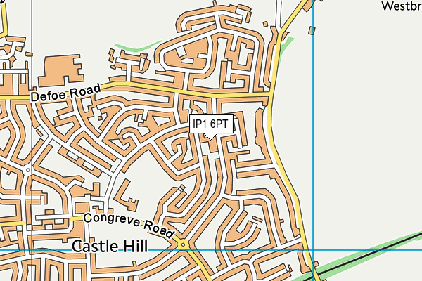 IP1 6PT map - OS VectorMap District (Ordnance Survey)