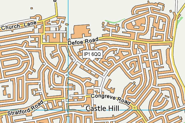 IP1 6QQ map - OS VectorMap District (Ordnance Survey)