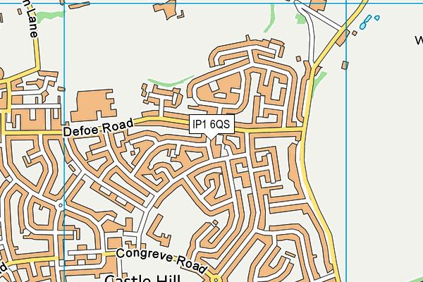 IP1 6QS map - OS VectorMap District (Ordnance Survey)