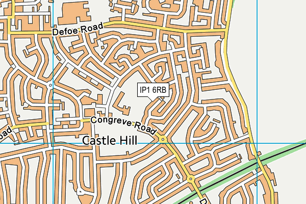 IP1 6RB map - OS VectorMap District (Ordnance Survey)