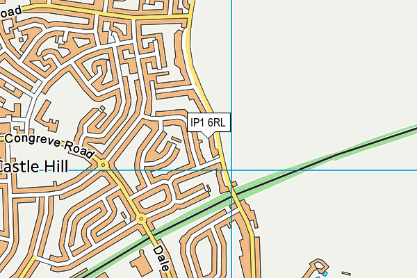 IP1 6RL map - OS VectorMap District (Ordnance Survey)