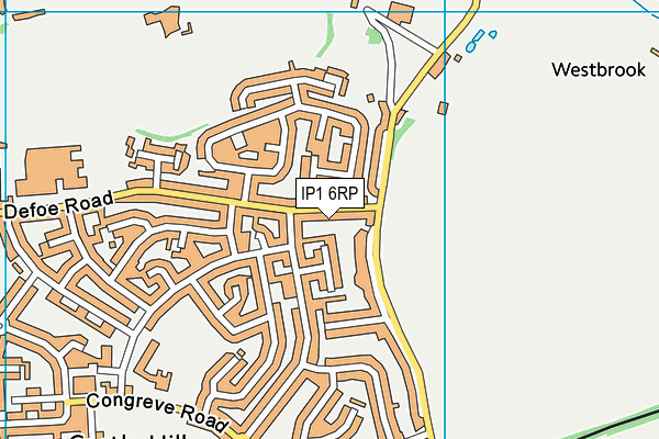 IP1 6RP map - OS VectorMap District (Ordnance Survey)