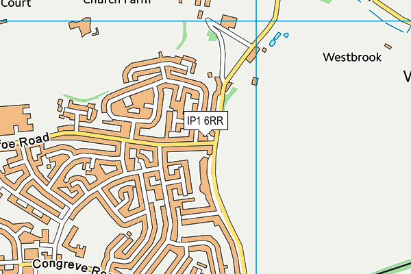 IP1 6RR map - OS VectorMap District (Ordnance Survey)
