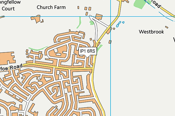 IP1 6RS map - OS VectorMap District (Ordnance Survey)