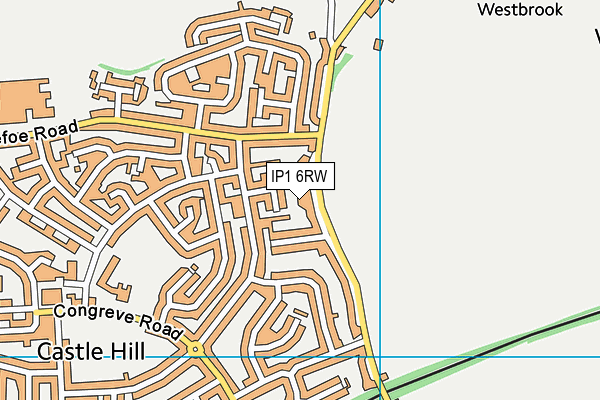 IP1 6RW map - OS VectorMap District (Ordnance Survey)