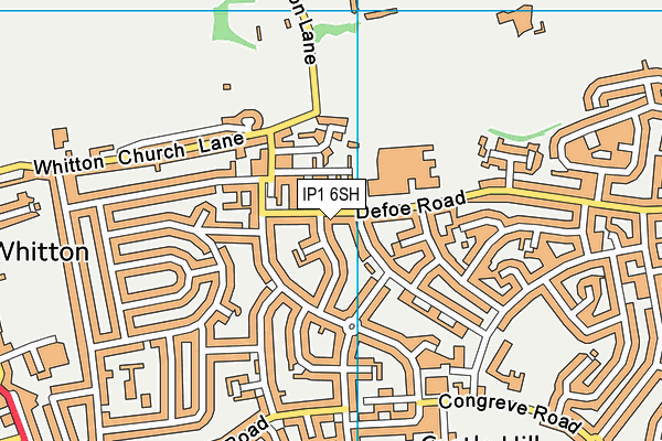 IP1 6SH map - OS VectorMap District (Ordnance Survey)