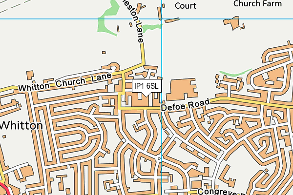 IP1 6SL map - OS VectorMap District (Ordnance Survey)