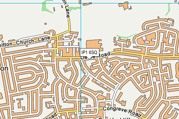 IP1 6SQ map - OS VectorMap District (Ordnance Survey)