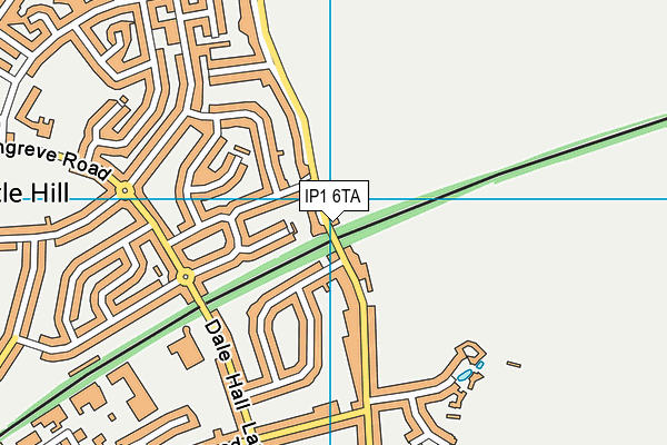 IP1 6TA map - OS VectorMap District (Ordnance Survey)