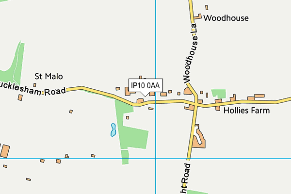 IP10 0AA map - OS VectorMap District (Ordnance Survey)