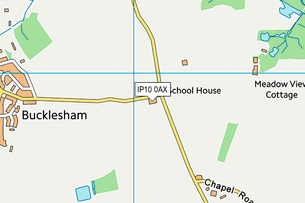 Bucklesham Primary School map (IP10 0AX) - OS VectorMap District (Ordnance Survey)
