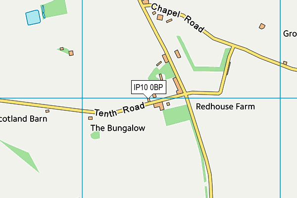 IP10 0BP map - OS VectorMap District (Ordnance Survey)