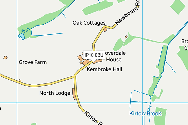 IP10 0BU map - OS VectorMap District (Ordnance Survey)