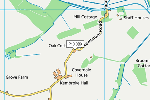 IP10 0BX map - OS VectorMap District (Ordnance Survey)