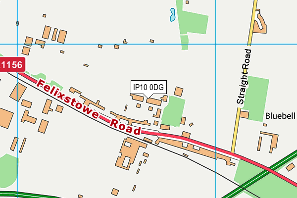 IP10 0DG map - OS VectorMap District (Ordnance Survey)